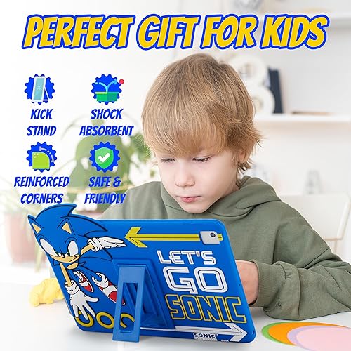 Miniatura 4 de Funda infantil para iPad de 9 y 8 generación, funda de silicona a prueba de golpes con soporte para iPad de 10.2 pulgadas, 987 generación, modelos