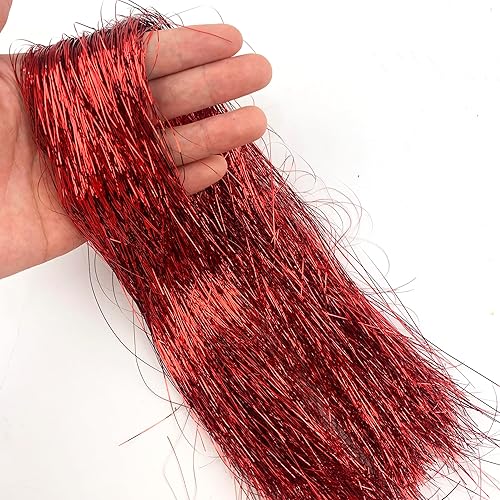 Vista 14 de Heyiwell Carámbanos de oropel de 2000 hebras para árbol de Navidad, Navidad, fiesta de cumpleaños, decoración de boda de 18 pulgadas, plata Plata