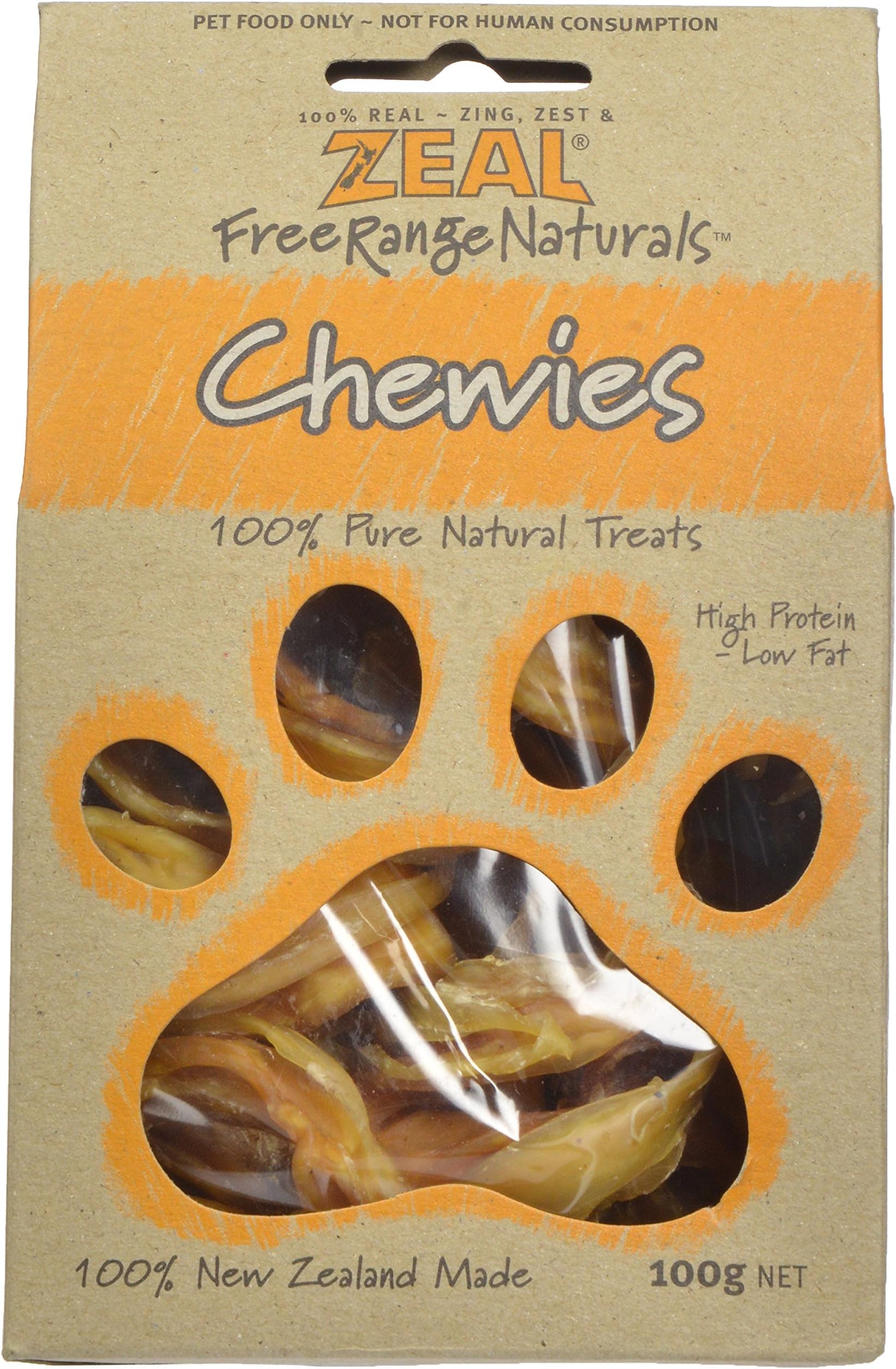 Kiwi Pet Foods Calf Chewies Zeal All Natural Dog Treats, 100Gm