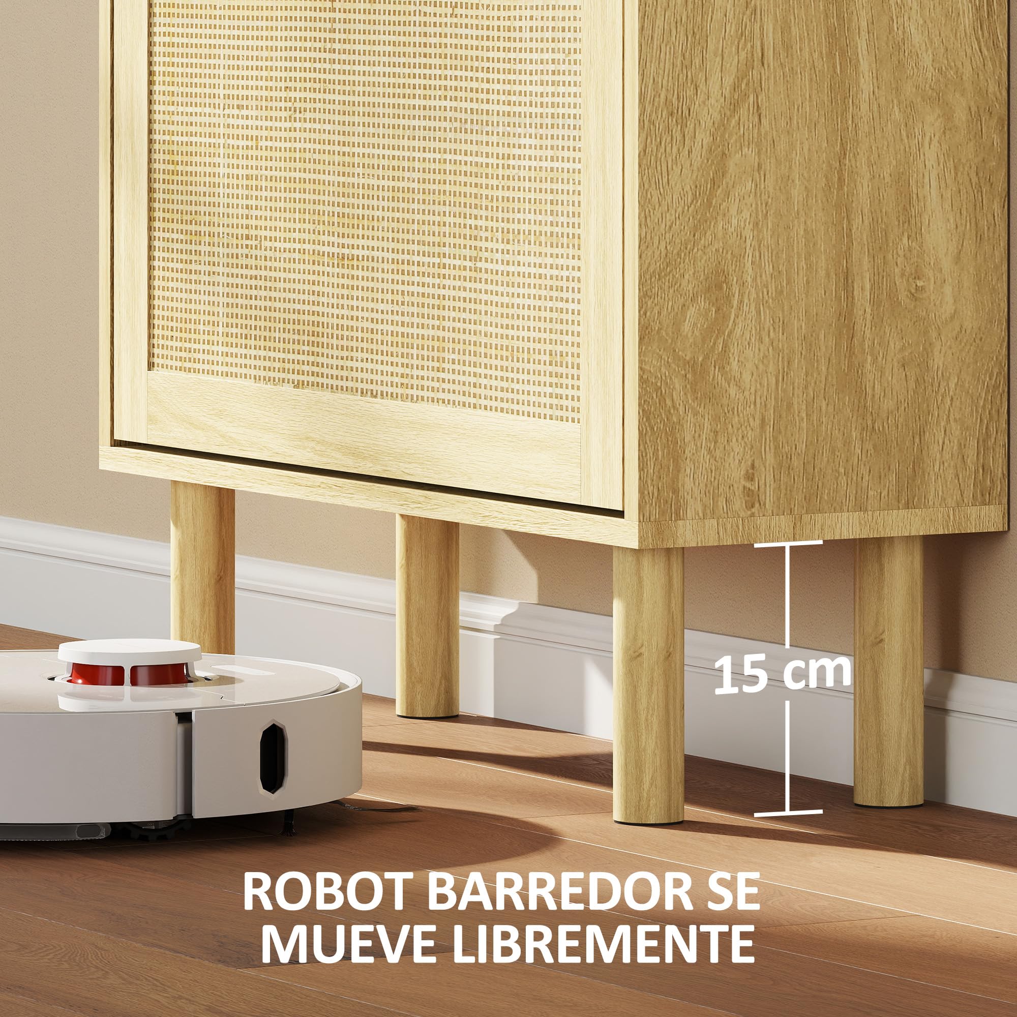 HOMCOM Zapatero Estrecho con 3 Cajones Abatibles, Zapatero de Recibidor Entrada con Estante Abierto, Patas de Madera, para 12-18 Pares de Zapatos, 65x24,5x153 cm, Roble
