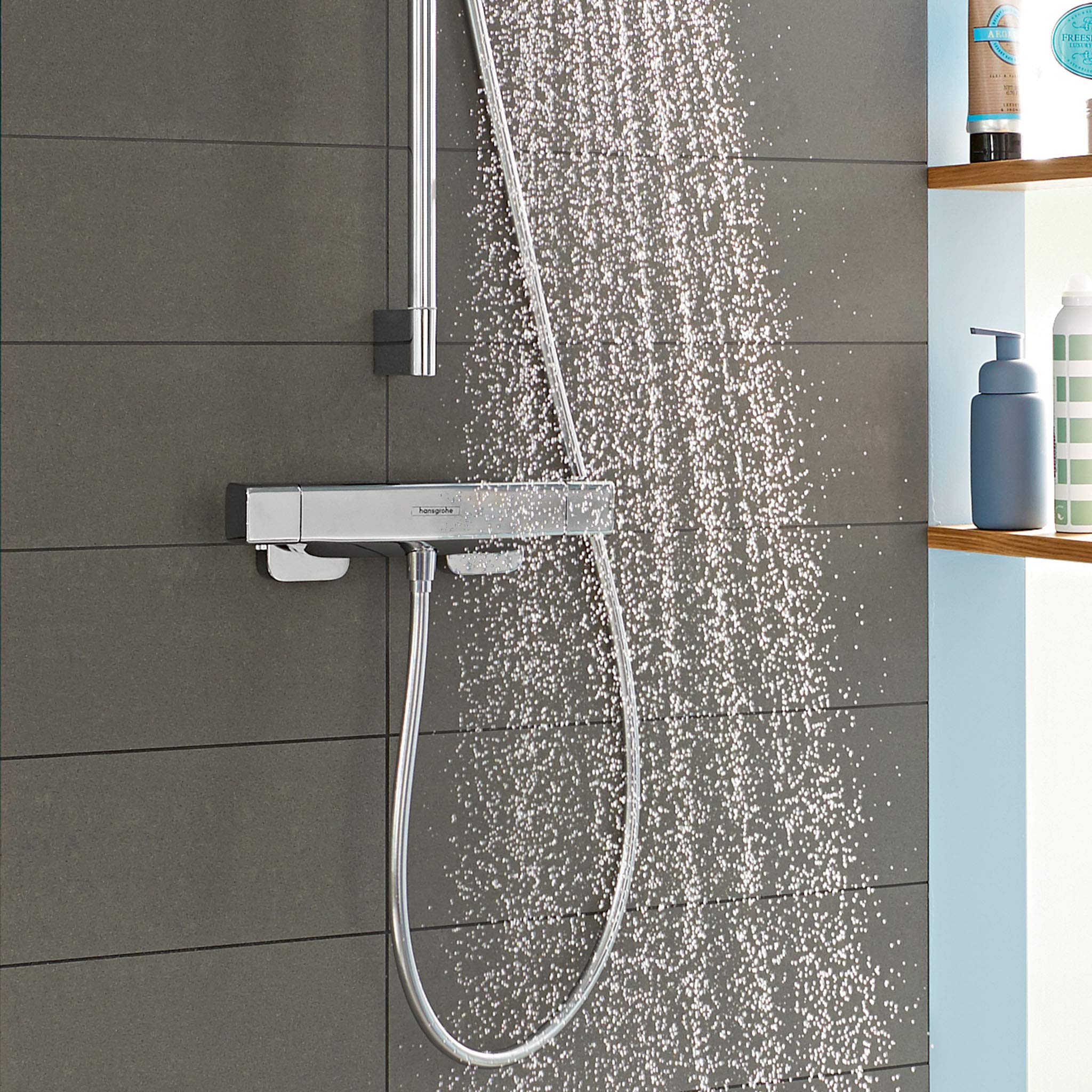 hansgrohe Ecostat E Aufputz Duschthermostat (für 1 Funktion) Chrom, Auslaufhöhe 70mm