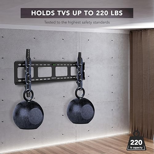 Miniatura 4 de Mount-It! Soporte de pared para TV de bajo perfil resistente para televisores de 65 a 90 pulgadas  Profundidad ultrafina de 1.5 pulgadas, soporta