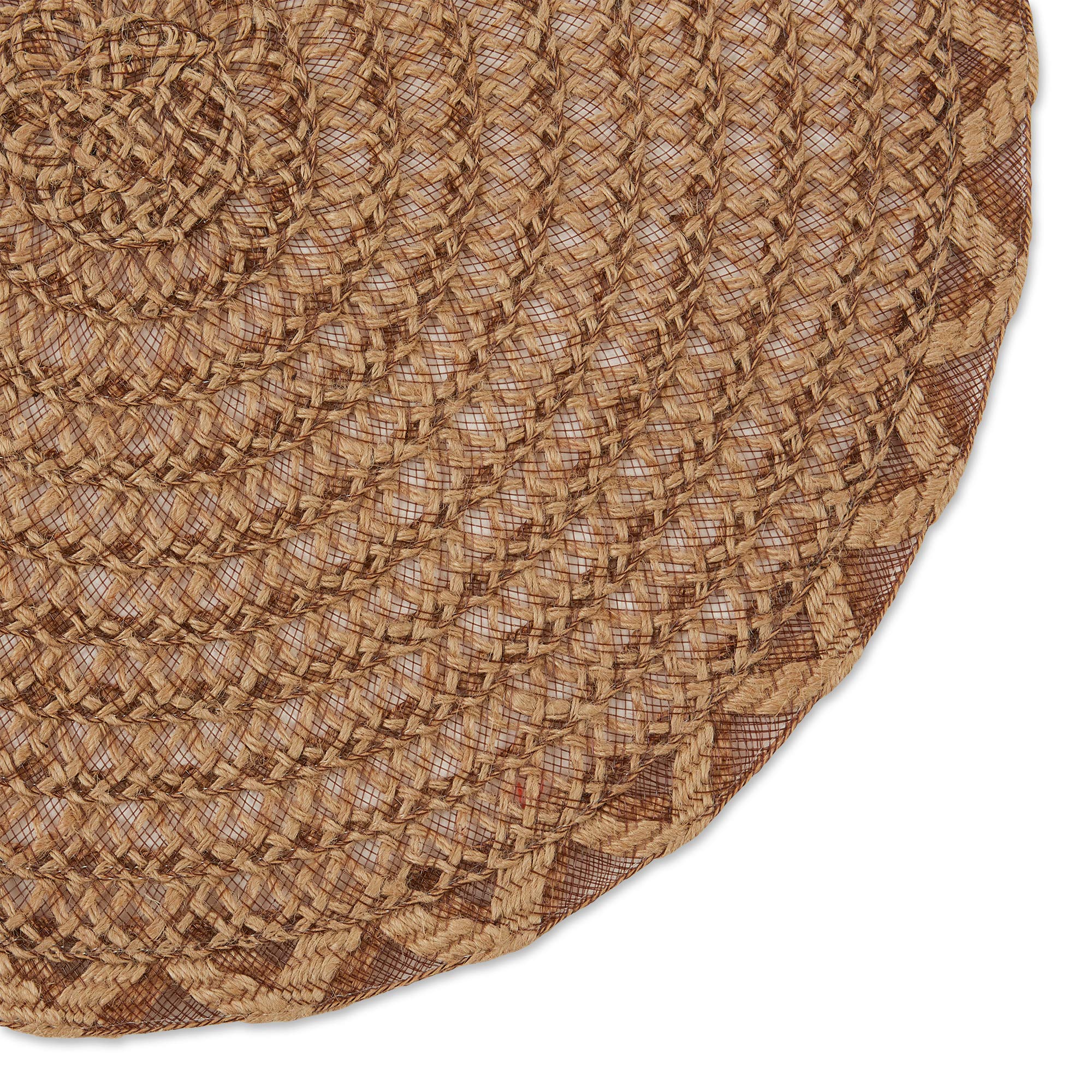DII Woven Kitchen Collection Round Placemat Set, 15