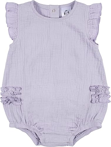 Gerber Mameluco sin mangas con volantes para bebé niña