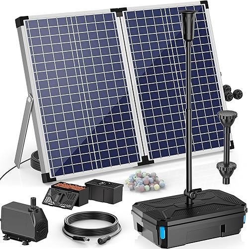 Miniatura 8 de NFESOLAR Kit de fuente de filtro de estanque todo en uno, bomba de agua sumergible de 660 GPH con filtración de 3 capas, clarificador UV para