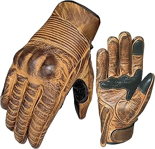 aaaSports Rindsleder Motorradhandschuhe Motorrad Sommer Handschuhe Herren Damen Motorbike Gloves Touchscreen Handschuhe mi...