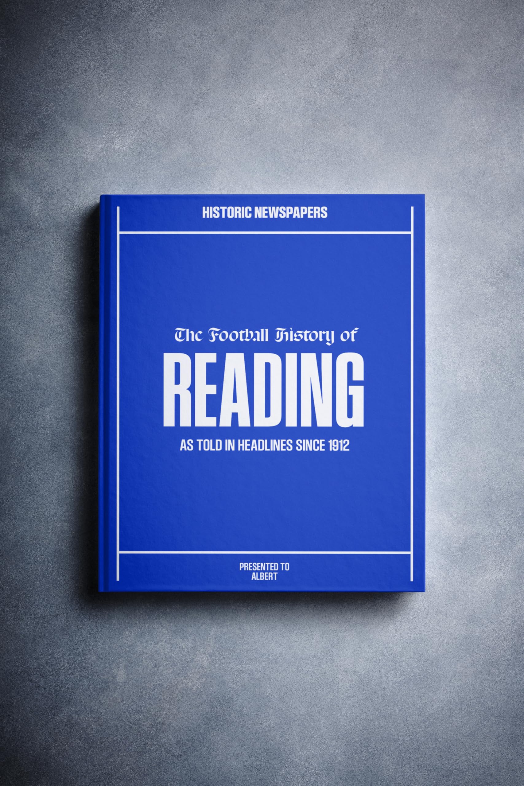 Historic Newspapers Personalised Reading Football Newspaper History Book — image 1