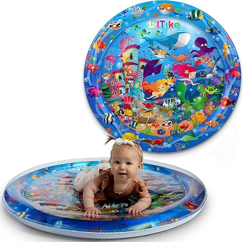 Miniatura 1 de LilTike Tapete de agua para bebés  Alfombra de agua para bebés extremadamente duradera con diseños cautivadores  Tapete de agua boca abajo para bebé