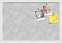 Vista 9 de PinPix ArtToFrames - Tablero de anuncios de corcho personalizado de 18 x 12 pulgadas. Este tablero de anuncios de círculos aguamarina tiene un Blanco