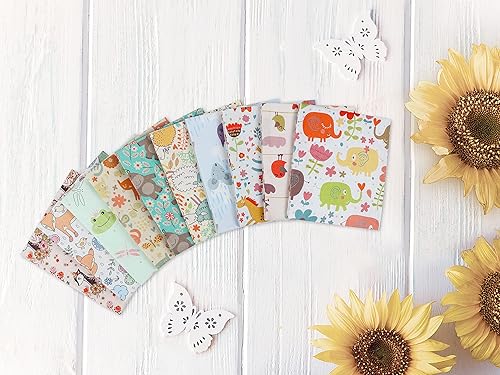 Vista 36 de Craftido -25 opciones: paquetes de tela de acolchado 100% algodón, 10 cuartos gruesos de 18 x 21 pulgadas, peso mediano de 5.2 onzas