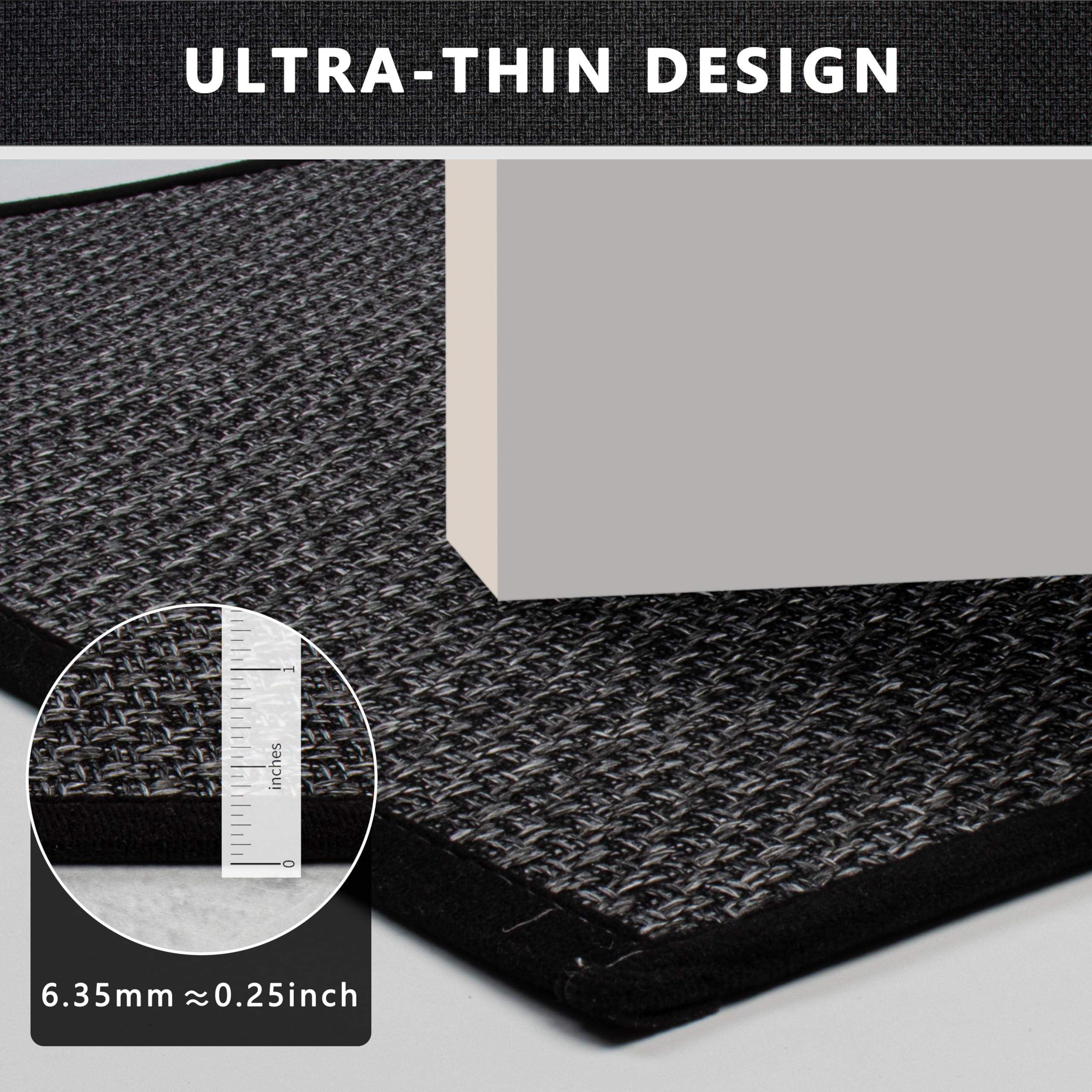 Alfombra de baño antideslizante, de secado rápido, pequeña, ultrafina, para puerta de inodoro, 17 x 24 pulgadas