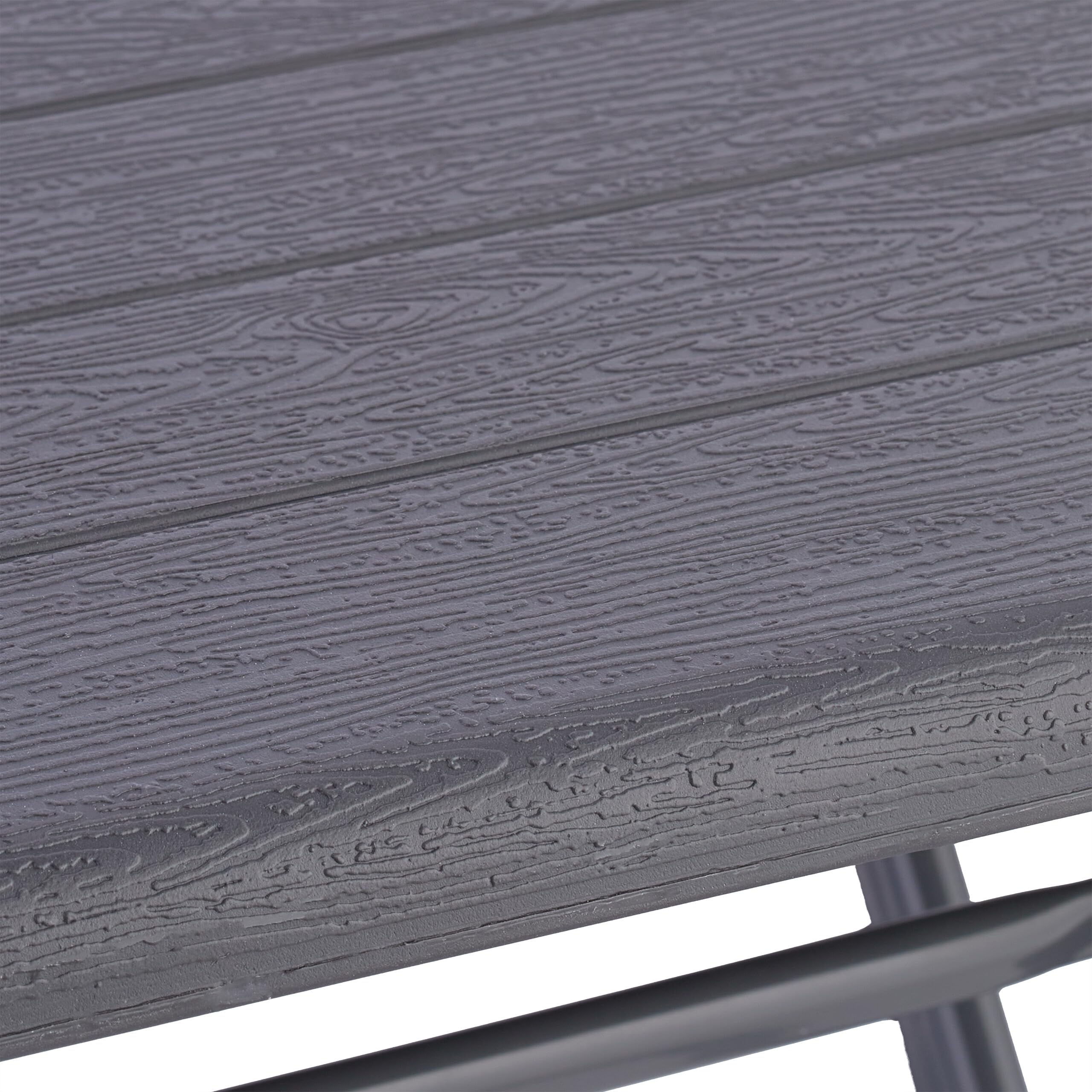 Relaxdays Table de Jardin Pliante, HxLxP : env. 73x62x62 cm, pour Balcon, terrasse, Camping, carrée, Grise