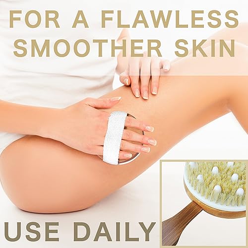 Miniatura 6 de Ozziko - Cepillo para el cuerpo anticelulitis cepillo exfoliante de piel para celulitis piel seca cabello encarnado estrías drenaje linfático