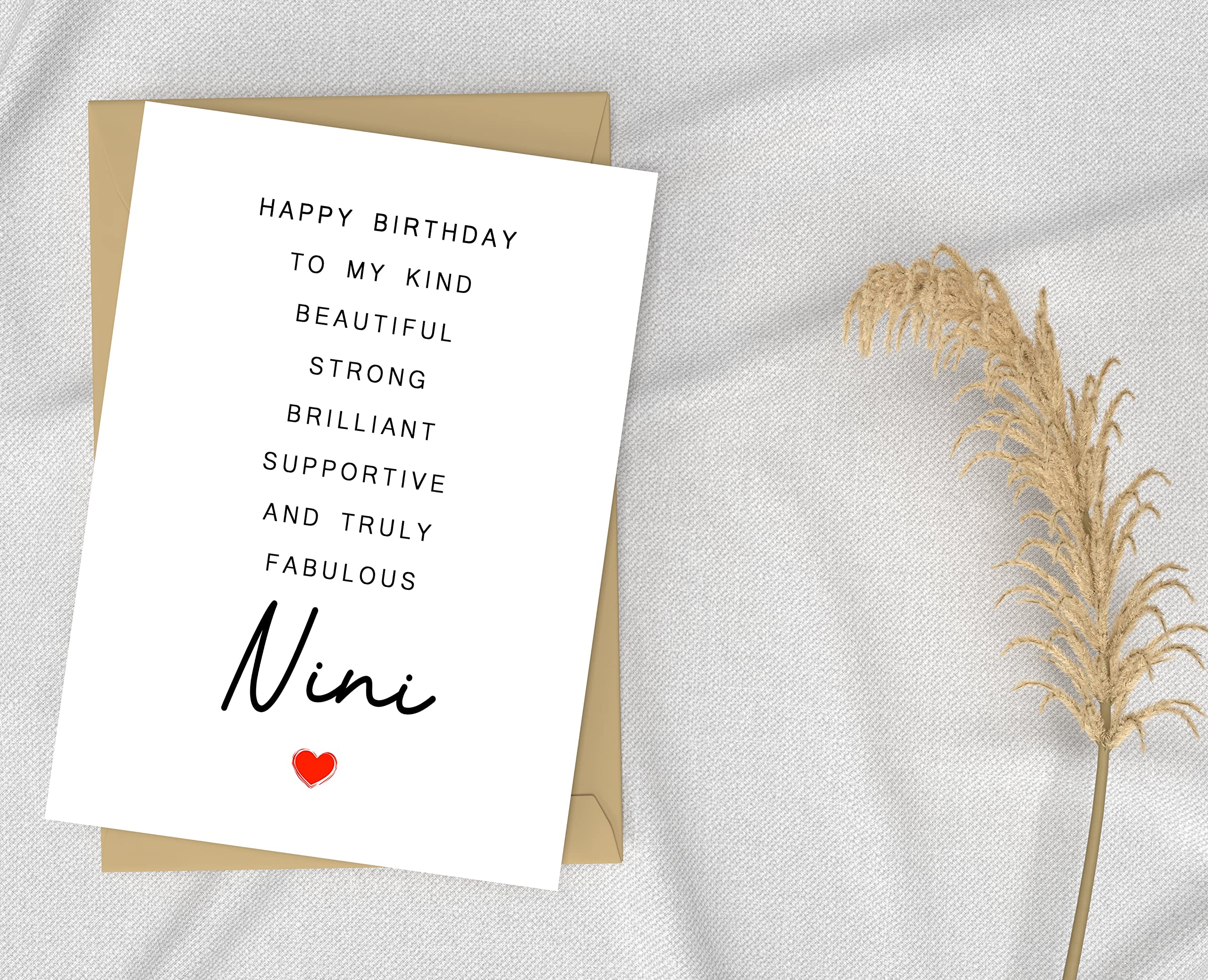 DiandDesignGift Nini Birthday Card - Poem Birthday Card To Amazing