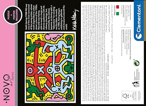 Miniatura 10 de Clementoni - Keith Haring Haring-1000 Adult Pieces, Art, Famous Paintings, Made in Italy, Multicoloured, 39757