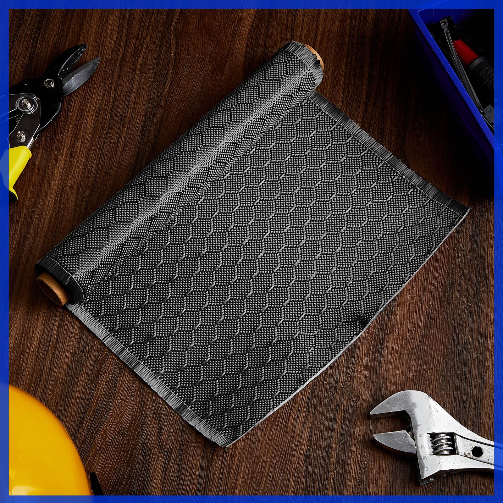 VitalCozy Rouleau de tissu en fibre de carbone 3 m x 30,5 cm en fibre de carbone sergé 3 K/220 g pour renforcement structurel de voiture, béton, mur, bateau, réparation projet de bricolage