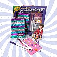 Vista 6 de Juego de regalo de diario, diario de 60 páginas con lentejuelas inversas, 2 marcadores de súper puntas, 3 hojas de calcomanías, 3 rollos