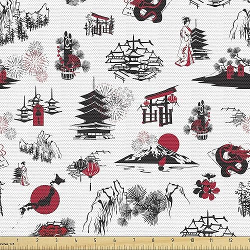 Vista 183 de Ambesonne - Tela de punto elástica