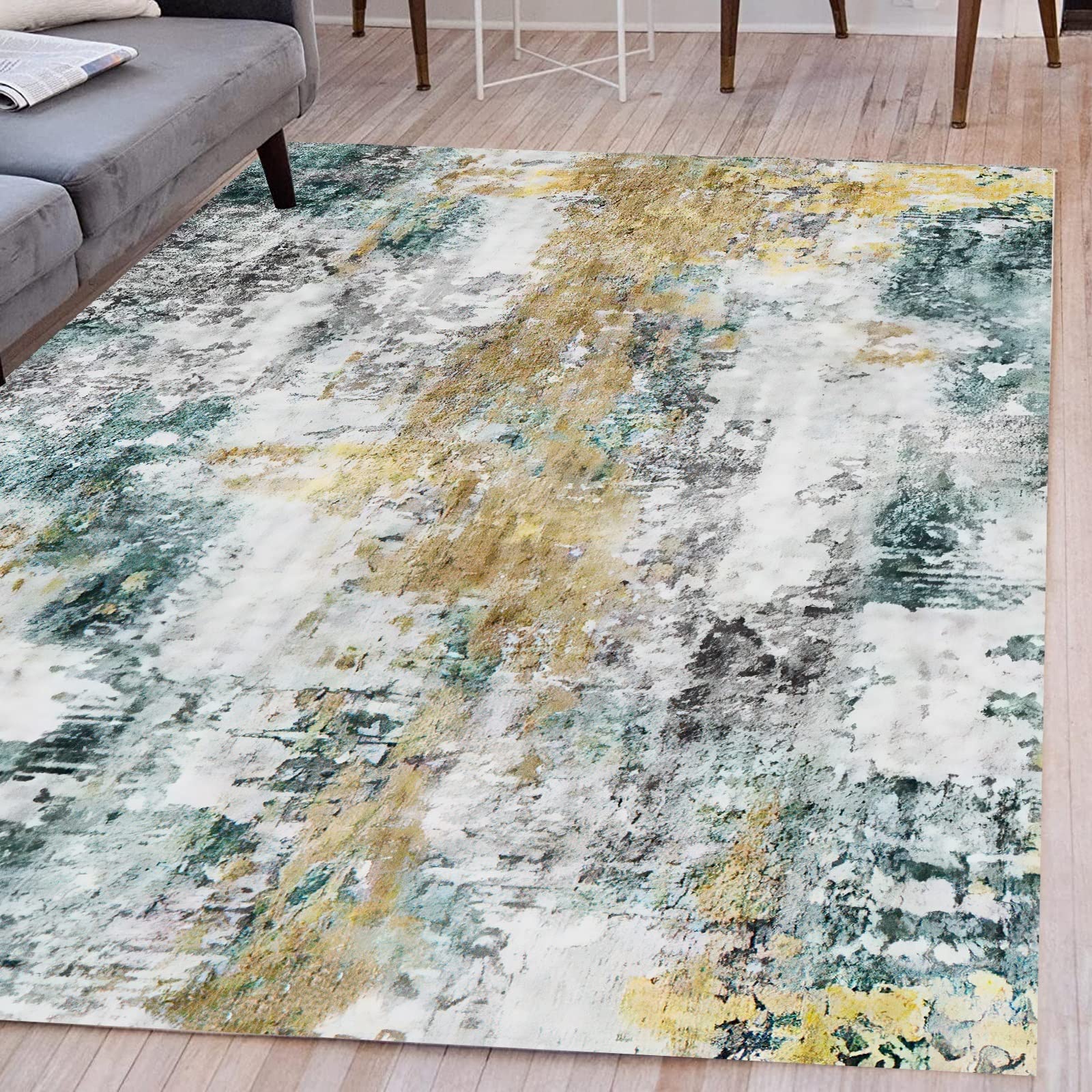 Tapijt Tapijten Woonkamer Tapijt Zacht Tapijt Antislip Woonkamer Tapijten Extra Grote Tapijten Groene abstractie 180 x 280 cm