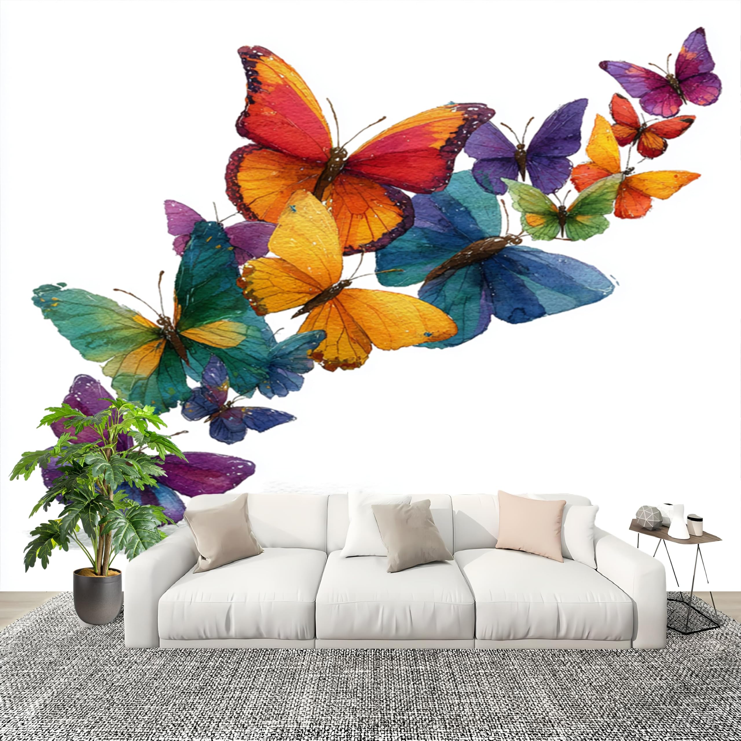 Carta da Parati Murale TNT Bianco Fotomurale 3D Rimovibile 400x280 cm