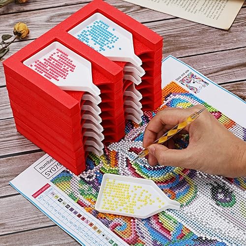 Miniatura 2 de Bandeja organizadora de 16 ranuras para pintura de diamante, bandeja de accesorios de pintura de diamantes, organizador de torre, kit de