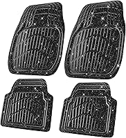 Vista 13 de CAR PASS 4 piezas de tapetes de cuero para auto - Juego completo de tapetes de auto impermeables 3D lindos para niñas para todo tipo de clima