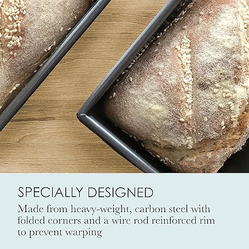 Miniatura 4 de Chicago Metallic Sartén profesional de 1 libra no Stcik, perfecta para pasteles de libra, pasteles de carne y mucho más. Mide 8.5 x 4.5 pulgadas