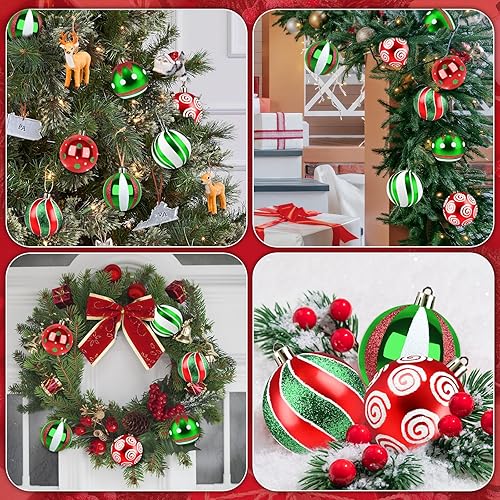 Miniatura 19 de Bolas de Navidad adornos para árbol de Navidad, 30 piezas irrompibles, bolas colgantes de 2.36 pulgadas, juego de adornos de bolas de Navidad