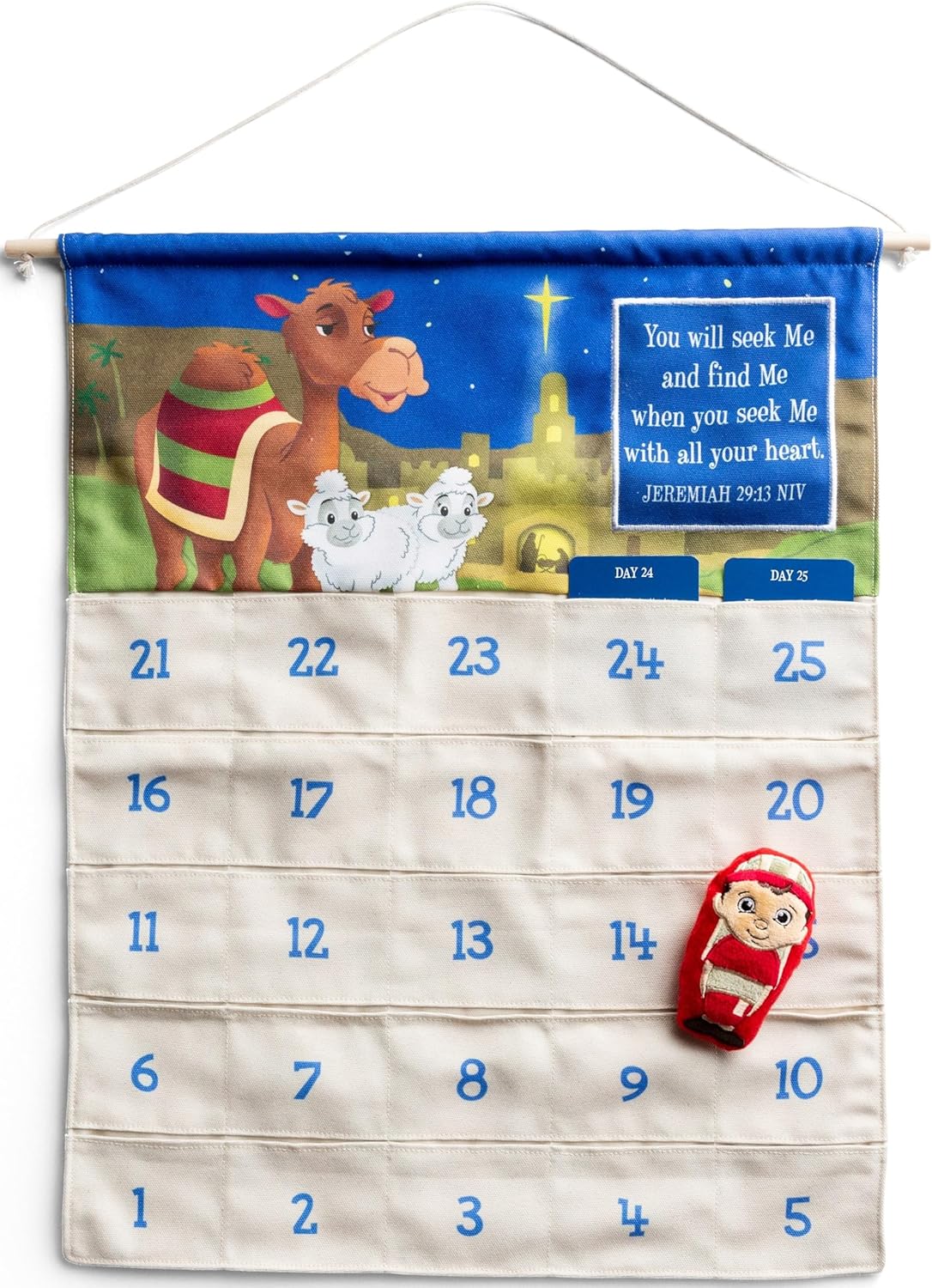DaySpring - The Shepherd on the Search - Hanging Christmas Advent Calendar (J2083)