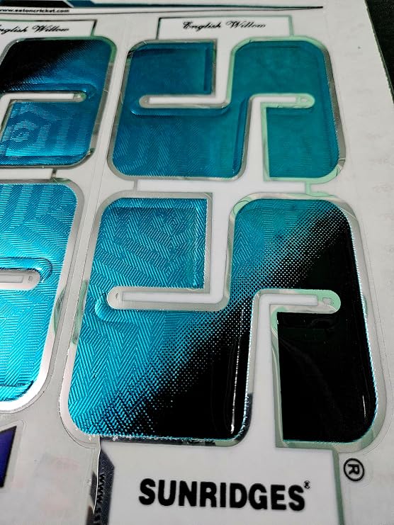 AYN Cricket Bat Sticker 3D Embossed English Willow Fiber Tape Sports Accessories Protection, Kieron Pollard Sky Sky Blue