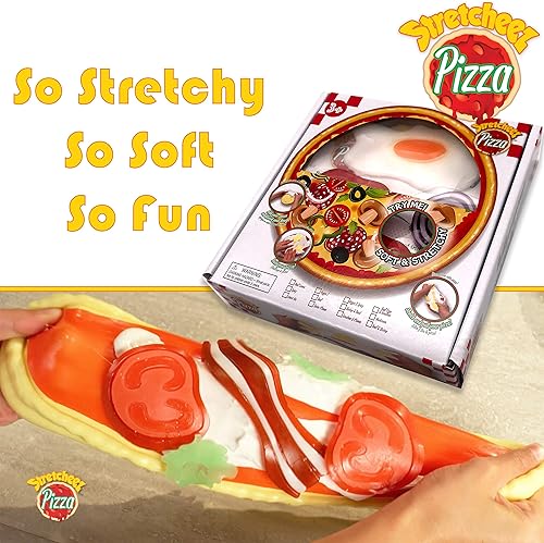 Miniatura 5 de Stretcheez Pizza – Comida de juego para niños – Alimentos y coberturas elásticos – Mezcla y combina – Colecciónalos todos – Funciona con cocinas de
