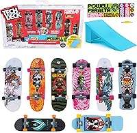 Tech Deck Powell Peralta Legends SK8Shop Bonus Pack - 8 Customizable Fingerboards with Ramp, Kids Skate Toys Ages 6+
