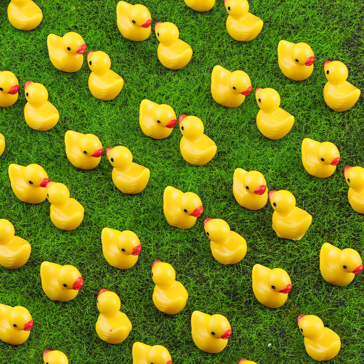 150PCS Yellow Mini Ducks Little Resin Ducks, Animals to Hide Cruise Duck image 5