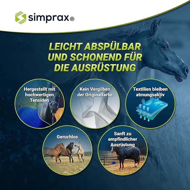 Foto 4 de 7 de simprax® Detergente Lavadora Liquido para Mantas Caballos & Sudaderos