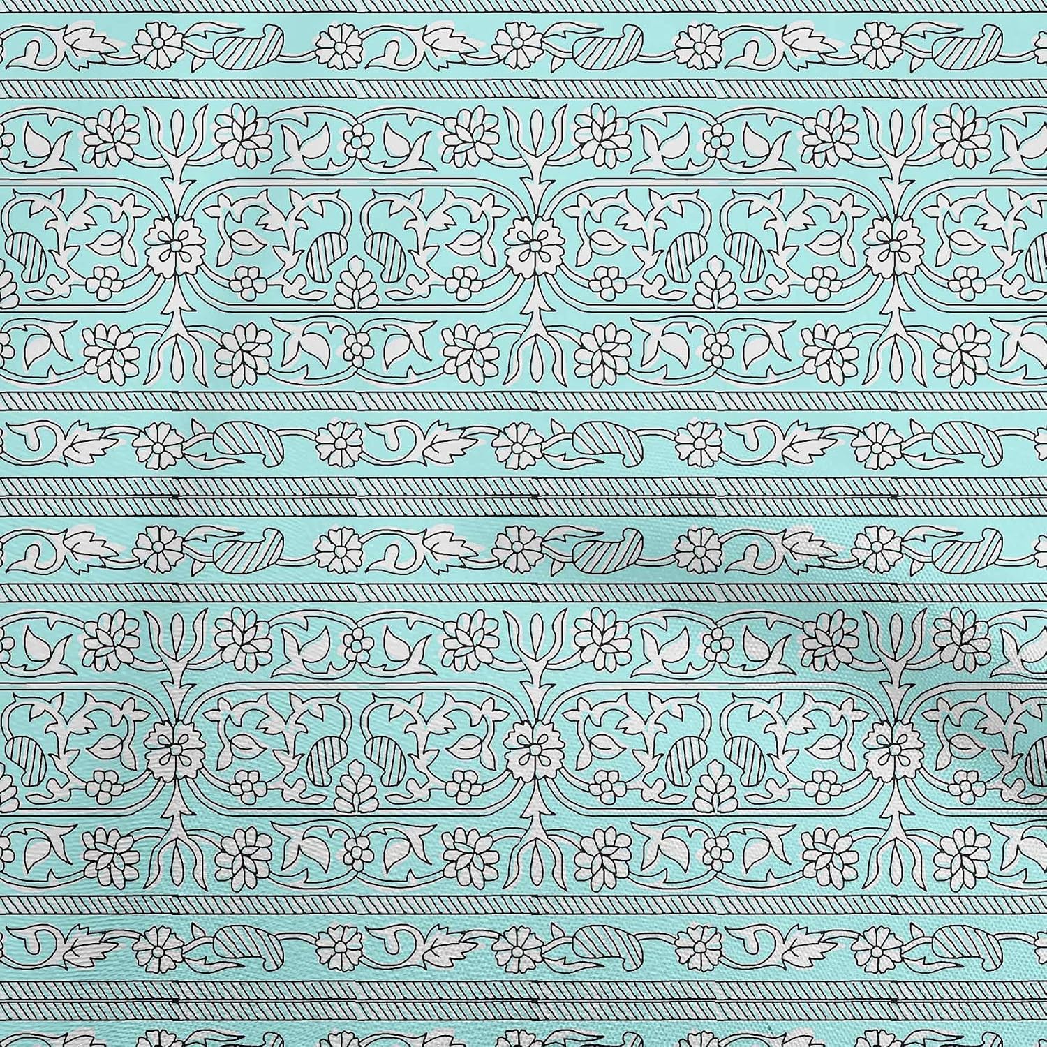 oneOone Cotton Flex Light Mint Green Fabric Block DIY Clothing Quilting Fabric Print Fabric By Yard 40 Inch Wide-3S