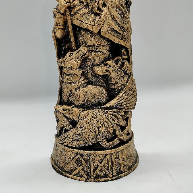 Estatua Odin Dioses Nórdicos Decoración Resina miniatura 9