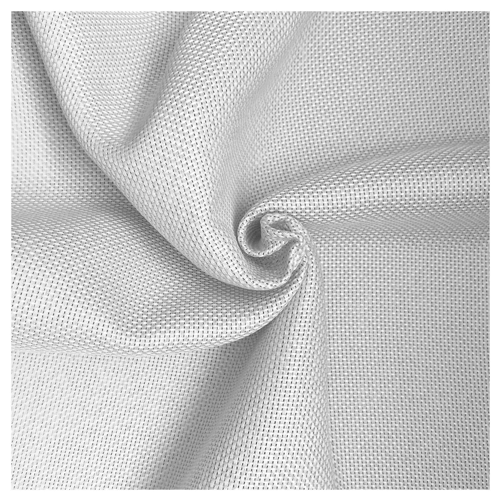 Tenda Oscurante Termica Heimtexland Con Struttura Decorativa Mélange, XL 280x140 Cm, Grigio E Bianco, Con Nastro E Corda Per Asta