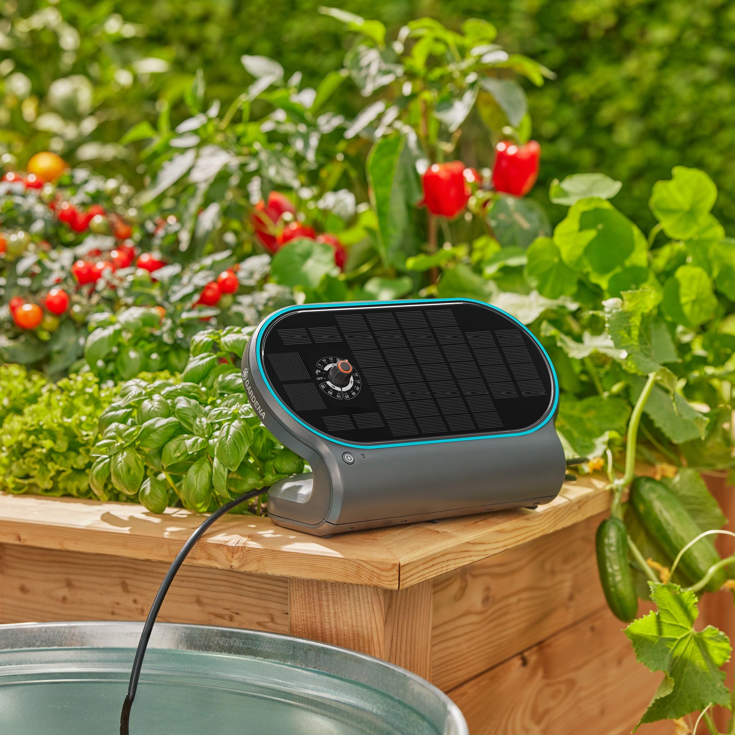 Gardena AquaBloom L Set Sistema de riego Solar, Sistema de riego automático