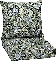 Vista 128 de Arden Selections Juego de cojines profundos para exteriores, 24 x 24 pulgadas, resistente al clima, a prueba de lluvia, resistente a la decoloración