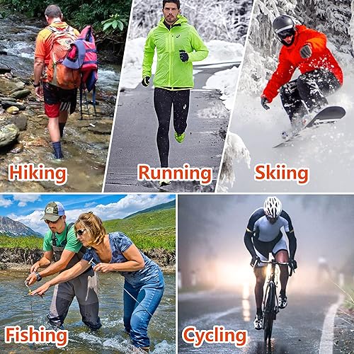 Vista 7 de Calcetines impermeables para hombres y mujeres, para deportes al aire libre, transpirables, impermeables, para senderismo, camping, vadeo, trekking