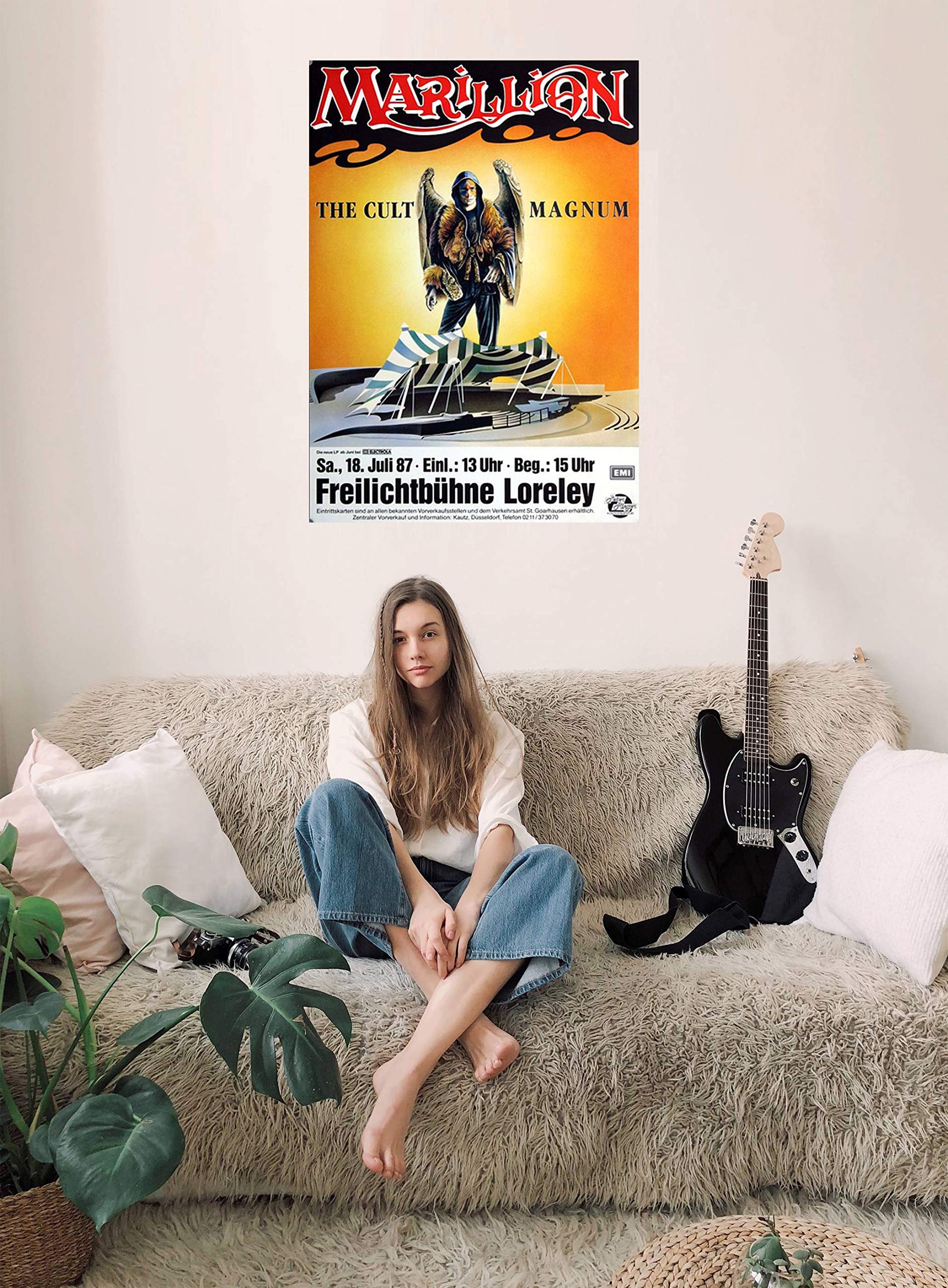 Marillion - The Cult Magnum, Loreley 1987 » Konzertplakat/Premium Poster | Live Konzert Veranstaltung | DIN A1 «