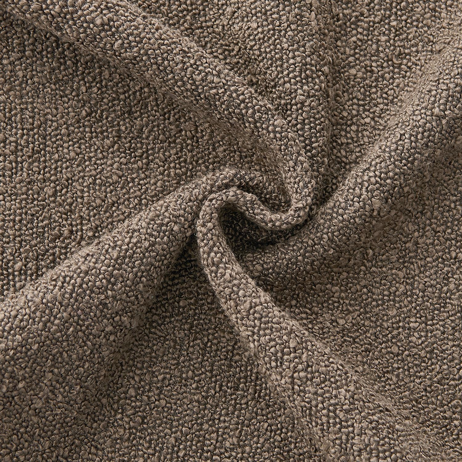 ANRODUO Pack of 2 Textured Boucle Throw Pillow Covers Soft Brown Decorative Accent Solid Pillow Cases Cozy Modern Couch Cushion Case for Chair Sofa Bedroom Living Room Home Decor, 20 x 20 Inch