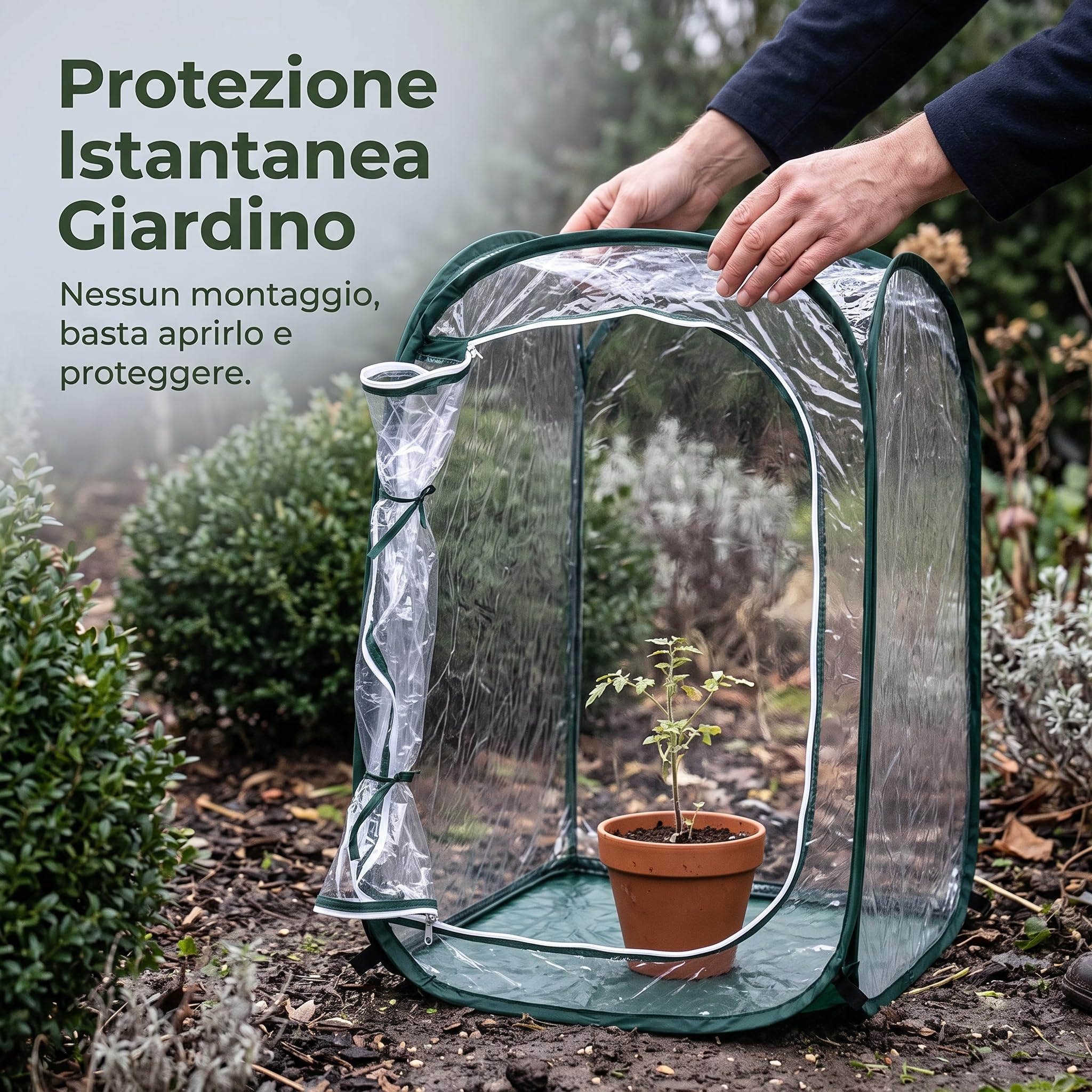 Mini Serra da Giardino Invernale, Serra Trasparente in PVC per Orto e Giardino, serre per orto