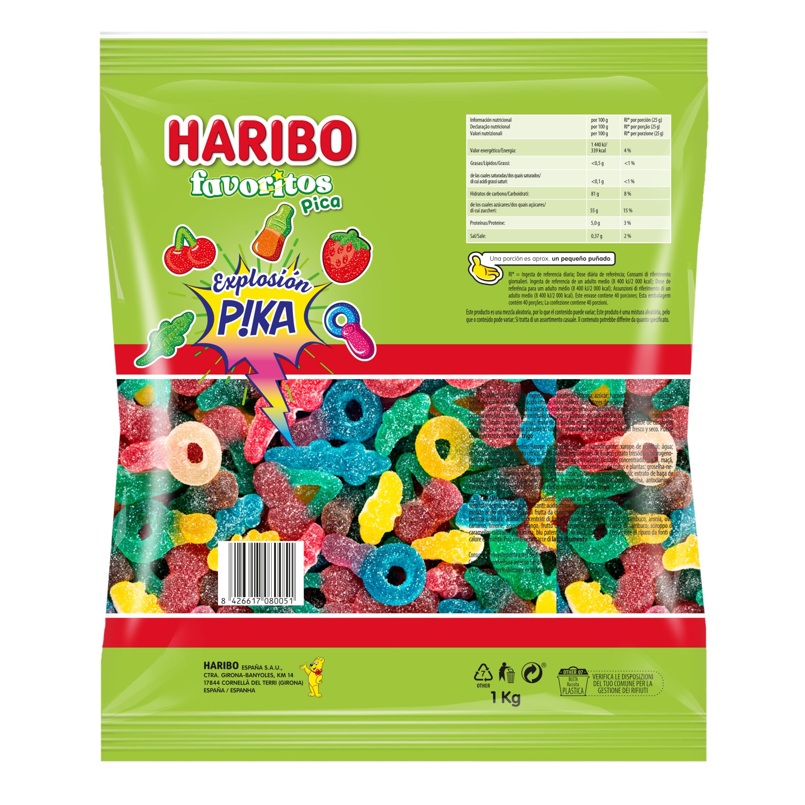 Haribo 0008005 Favoritos Pica, 1 Kg