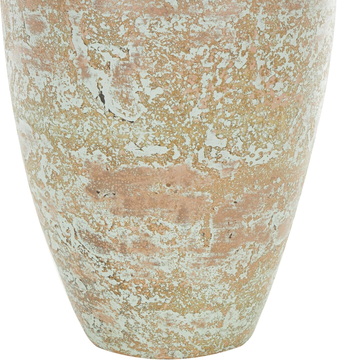 Deco 79 Ceramic Decorative Vase Antique Style Textured Patina Centerpiece Vase, Flower Vase for Home Decoration 10" x 10" x 15", Brown