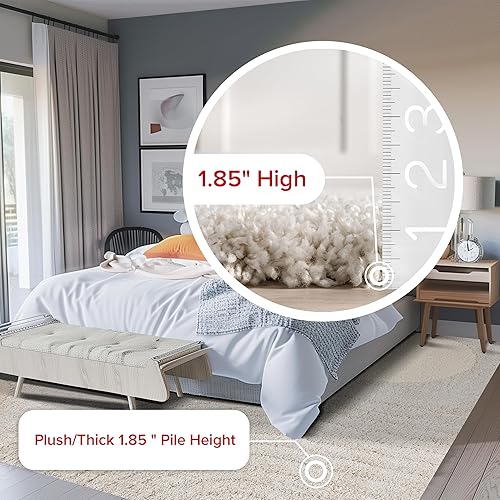 Miniatura 5 de nuLOOM Gloria - Alfombra abstracta de pelo, 5 x 8 pies, color beige