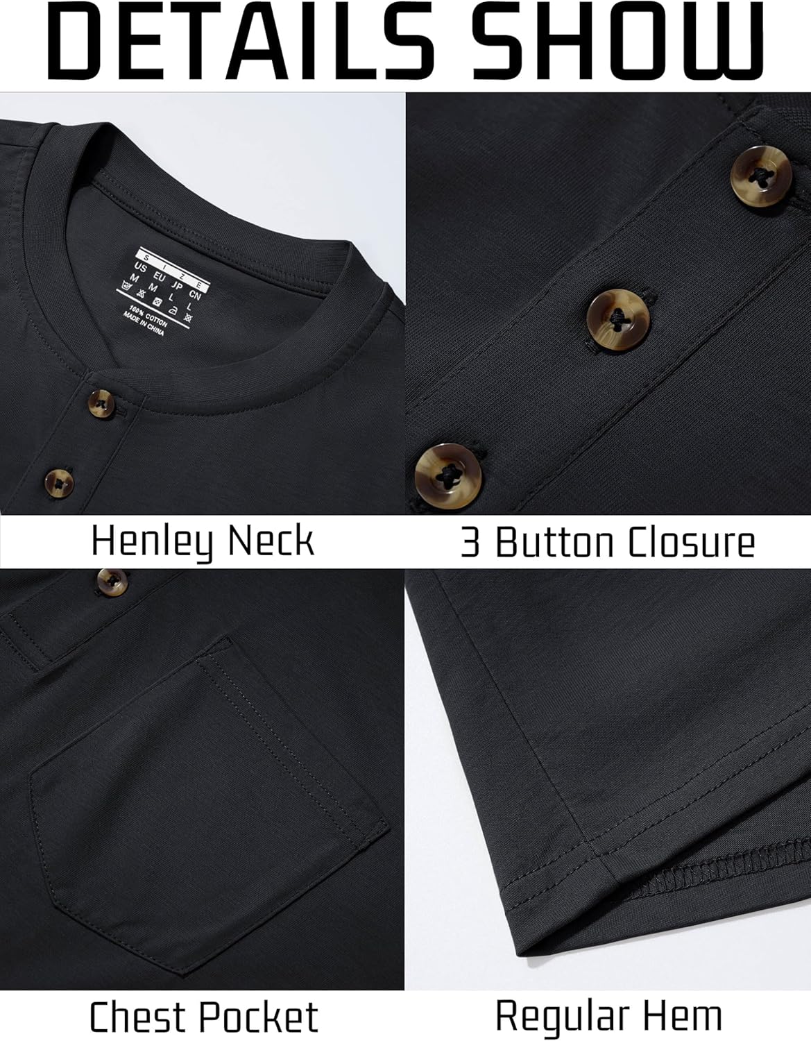 EKLENTSON Men's Henley T-Shirts Long Sleeve Cotton Casual Stylish Shirts Button Pullover Basic Tee Shirts with Pocket - Image 6