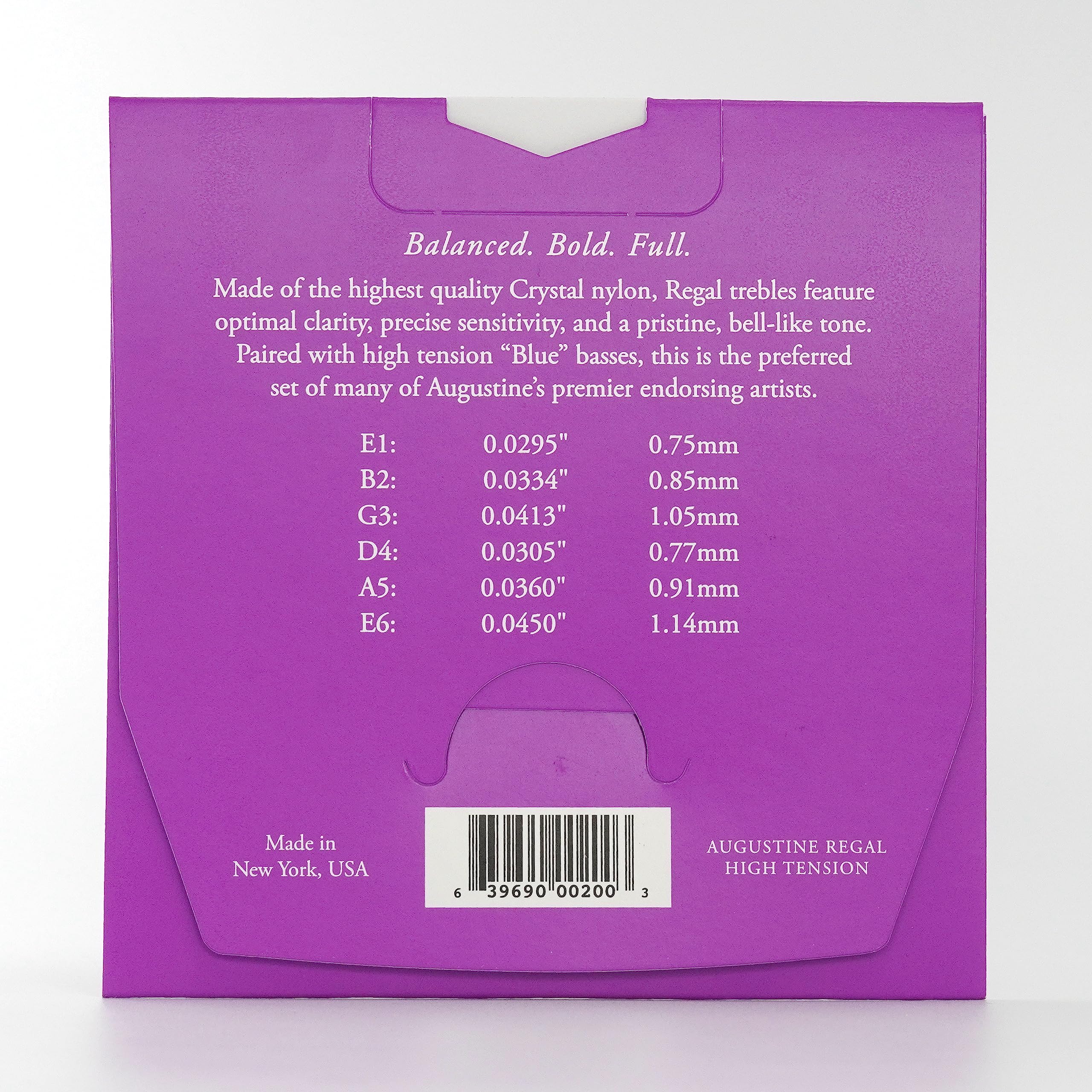 Klassik Gitarrensaiten Regals Label Satz Blue Extra High Tension//Bassaiten High Tension (Packung mit 3)