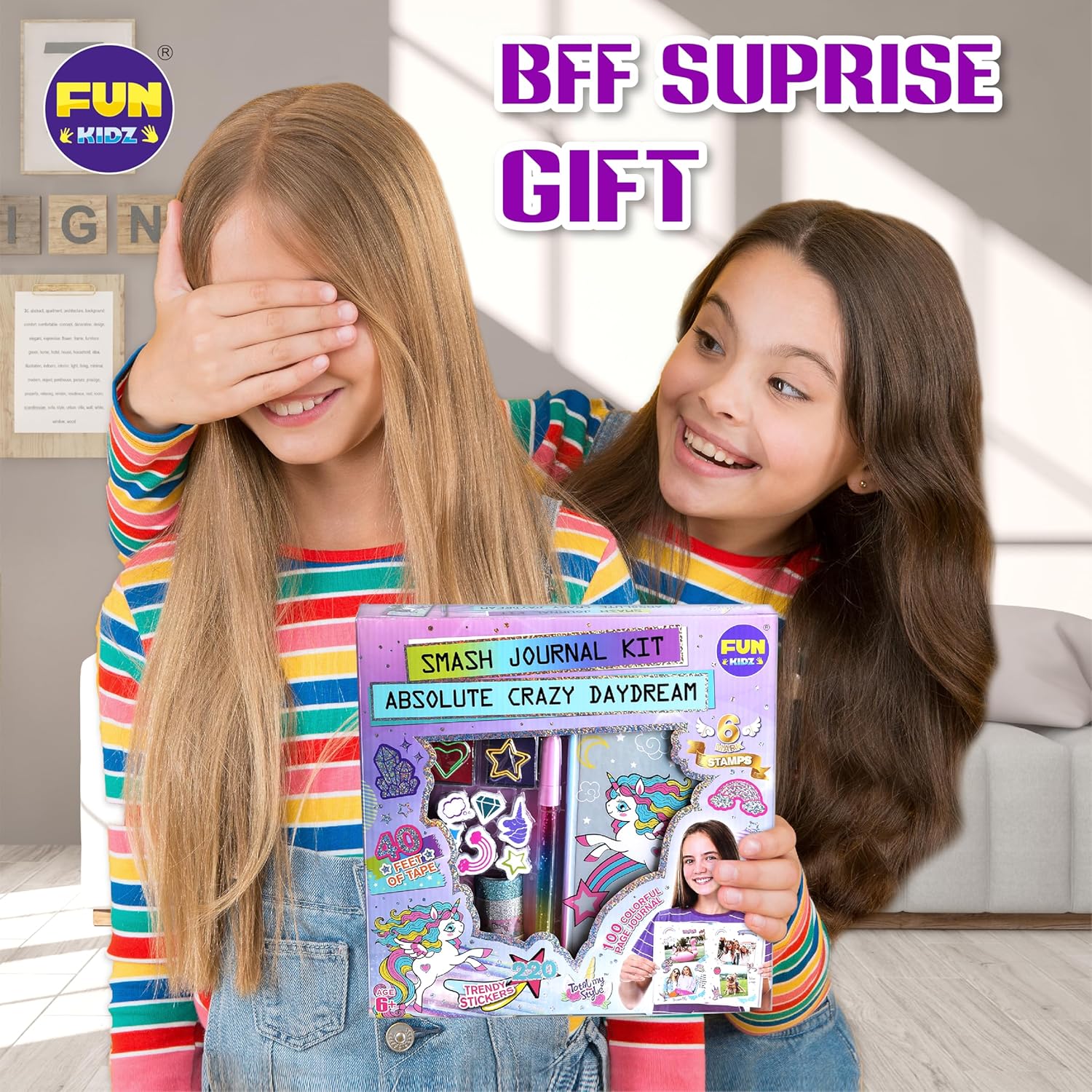 Unicorn Journal Kit for Girls 6-12, FunKidz Scrapbook Set for Teens Diary Kit for Girl Activities Creative Gifts - Image 7