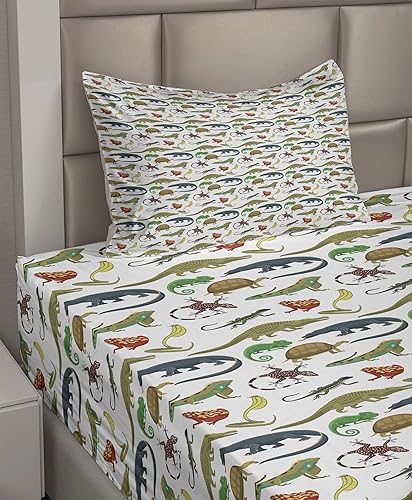 Vista 393 de Lunarable Sábana encimera de mapa del mundo, collage antiguo de mapas del Atlas antiguos, estampado vintage del grupo de civilización, suave y Beige